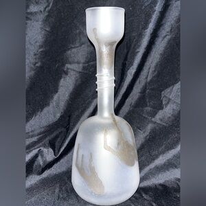 Vtg Neker Glass Vase Fine Delicate Hand Blown Art Glass Israel 10” EUC